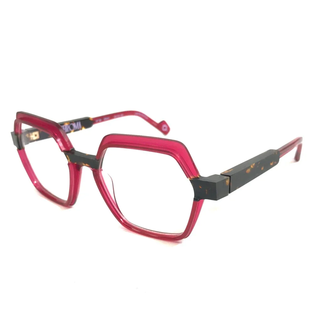 Etnia Barcelona Eyeglasses Frames CHROMA N38 RDHV Red Havana Fuchsia 55-18-140